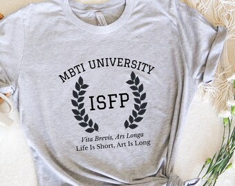 ISFP College Varsity Latin Phrase Shirt | Myers Briggs Shirt | Personality Type | ISFP Shirt | MBTI Gift | Psychology Gift | Funny Shirt
