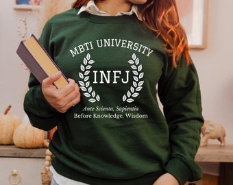 INFJ College Varsity Sweatshirt | Myers Briggs Sweatshirt | Personality Type | INFJ Sweatshirt | MBTI Gift | Psychology Gift | Funny Shirt