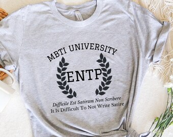 ENTP College Varsity Latin Phrase Shirt | Myers Briggs Shirt | Personality Type | ENTP Shirt | MBTI Gift | Psychology Gift | Funny Shirt