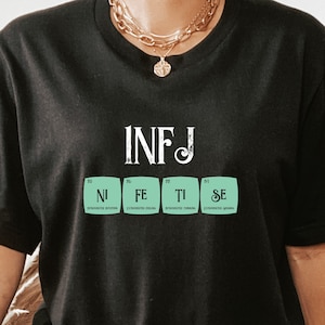 INFJ Functions Scientific Periodic Elements shirt | Myers Briggs | Personality Type | INFJ | MBTI gift | Psychology gift | Science gift