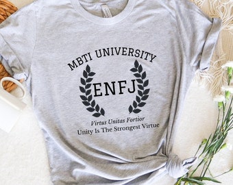 ENFJ College Varsity Latin Phrase Shirt | Myers Briggs Shirt | Personality Type | ENFJ Shirt | MBTI Gift | Psychology Gift | Funny Shirt