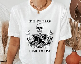 Live to Read Read to Live comfy Tshirt | Reader Gift | Bibliophile | TBR Pile | Reading Pile | Bookish Shirt | Book Lover | Bookstagram