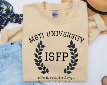 ISFP College Varsity Sweatshirt | Myers Briggs Sweatshirt | Personality Type | ISFP Sweatshirt | MBTI Gift | Psychology Gift | Funny Shirt