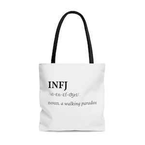 INFJ Tote bag | Myers Briggs tote | Personality Type | INFJ gift | MBTI gift | Psychology gift | 16 Personality Types Bag