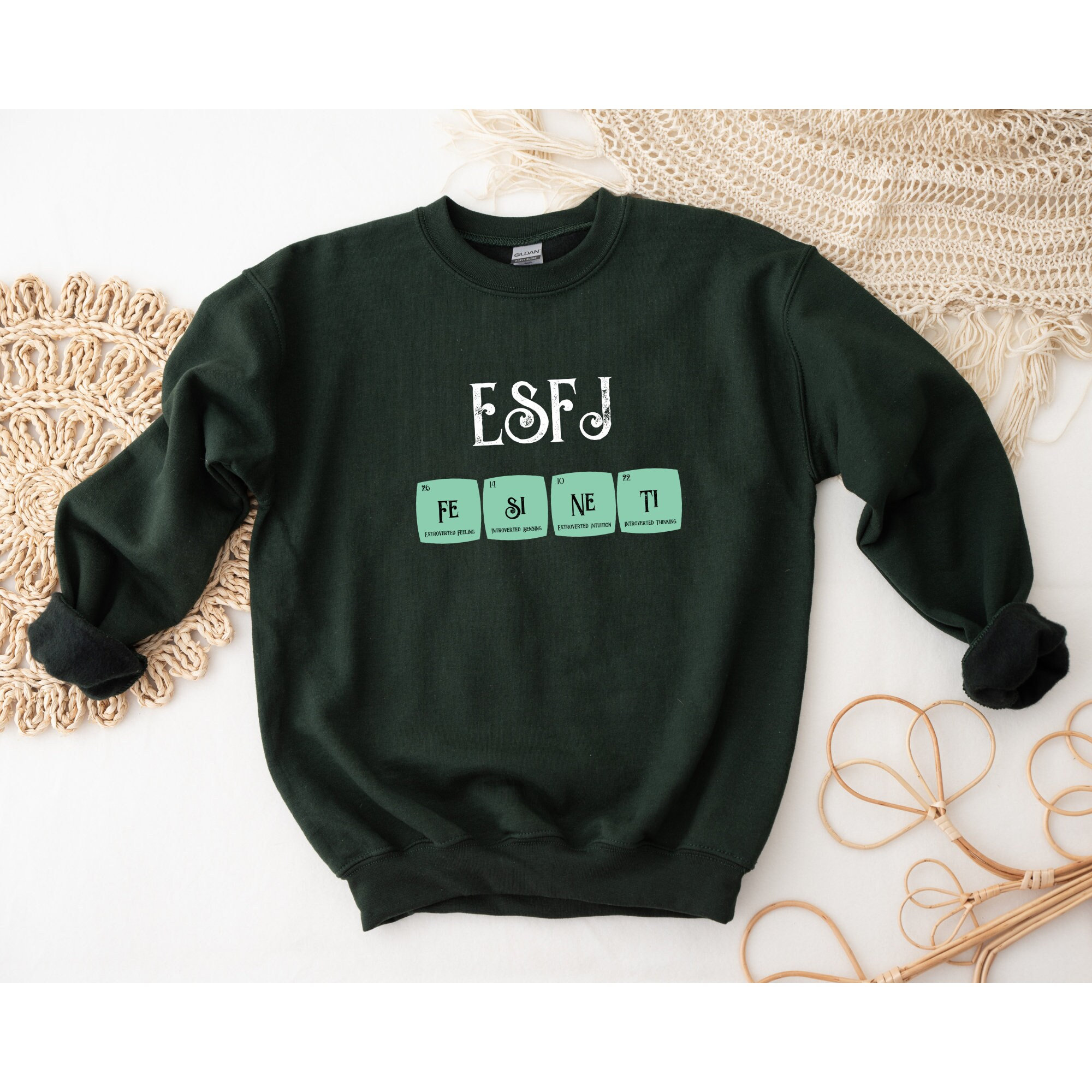 ESFJ Functions Scientific Periodic Elements sweatshirt | Myers Briggs | Personality Type | ESFJ | MBTI gift | Psychology gift | Science gift