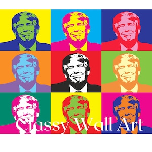 PRINTABLE Pop Art Painting | Donald Trump Pop Art Portrait | Wall Art Decor