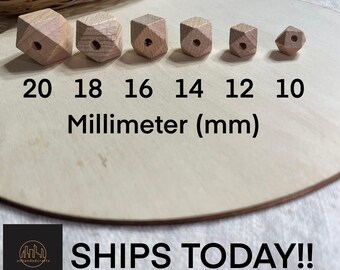 10x Beech Wooden 30mm LARGE hexagon beads wood timber pram garland DIY play gym 10x Beech Wooden 30mm LARGE hexagon beads wood timber pram garland DIY play gym