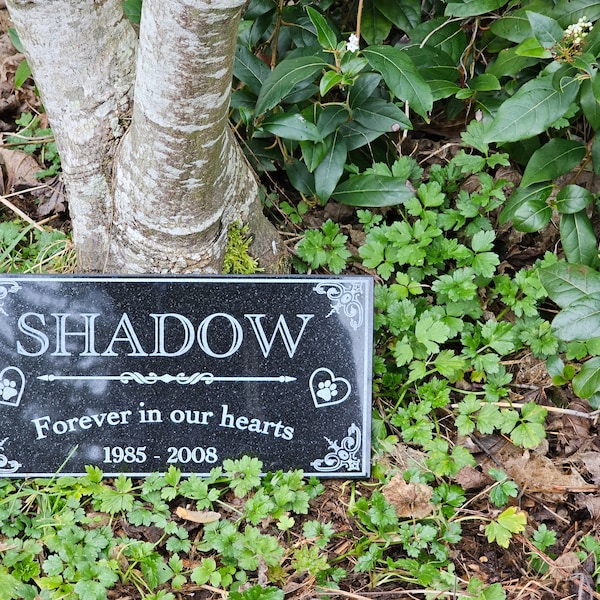 Personalized, 6 x 12, Granite Pet Memorial  Marker