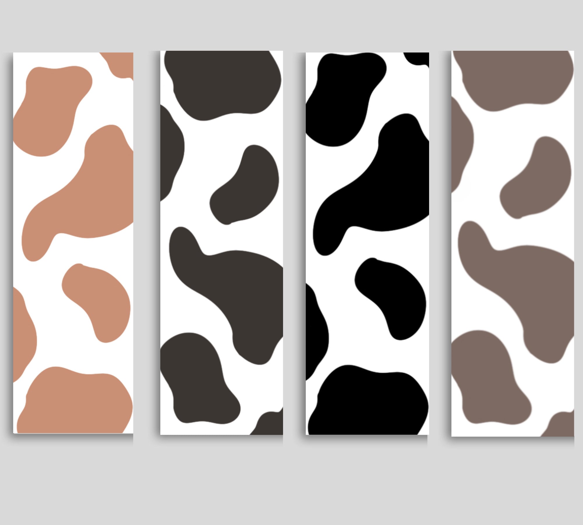 Printable Bookmarks Cow Print Assorted Download PDF Etsy México