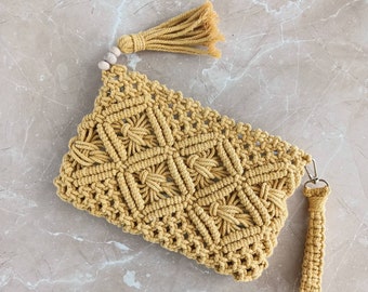 Van Caro Handwoven Cotton Straw Shoulder Bag - Bohemian Beach Purse With Tassel