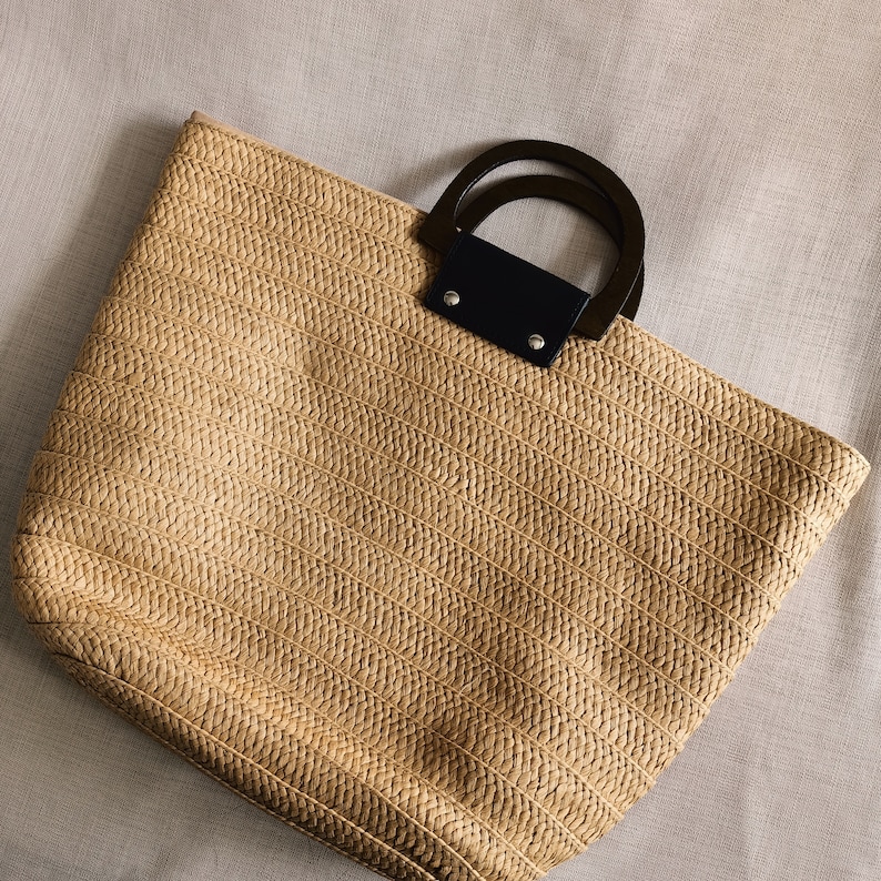 Daily Straw Tote Bag, Straw Woven Tote Bag, Stylish Straw Bag, Straw Handbag Large Capacity Straw Bag, Women's Bag Bohemian, Straw Beach Bag image 4