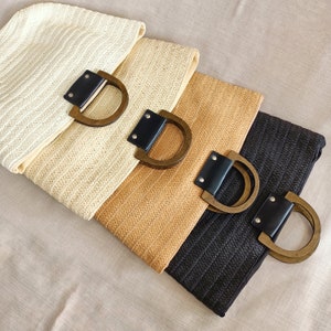 Daily Straw Tote Bag, Straw Woven Tote Bag, Stylish Straw Bag, Straw Handbag Large Capacity Straw Bag, Women's Bag Bohemian, Straw Beach Bag image 3
