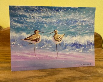 Set of 10 cards “Resting Willets” from the original watercolor by Gail Cleveland