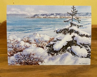 Set of 10 cards “Icy Cove, Thompson Island” from the original watercolor by Gail Cleveland