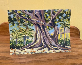 Set of 10 cards “Banyan Tree” from the original acrylic by Gail Cleveland