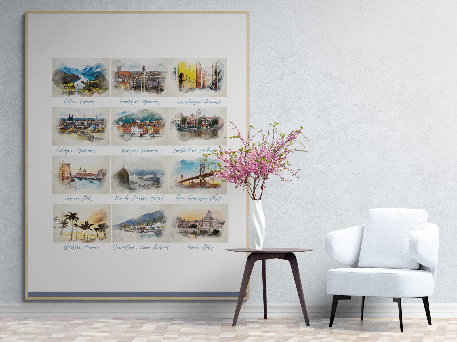 2023 Printable Travel Wall Calendar Digital Download, International