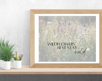 Wildflower wall art digital download