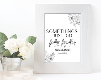 Better Together Wedding Sign; digital download