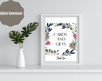 Cards and gifts, digital download for DIY wedding