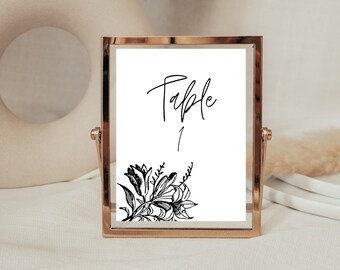 Printable Table Numbers 1-15 digital download wedding signs