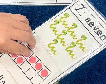 Kindergarten Math Center – Counting Numbers 1-10 (Digital Download)