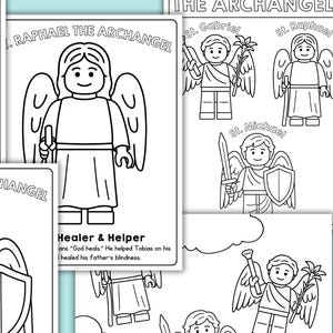 Catholic Archangel Coloring Pages | St. Gabriel, Michael, Raphael (PDF Download)