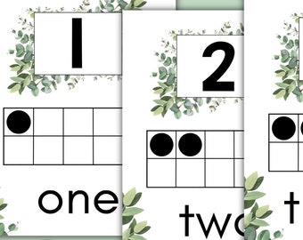 Eucalyptus Number Posters 0-20 | Farmhouse Classroom Decor (PDF)