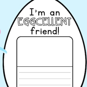 Easter Egg Friendship Craft, Spring Writing Activity (PDF)