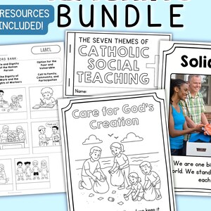 BUNDEL Katholiek sociaal onderwijs - CST-activiteiten, katholieke werkbladen, miniboek, posters, kleurplaten, printables religieles