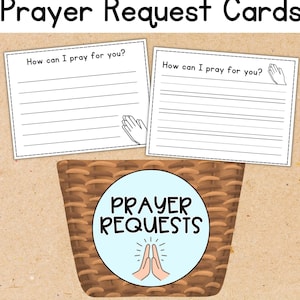 Cartes de demande de prière Rédigez une demande de prière pour votre professeur Cartes de prière pour enfants et adolescents à imprimer pour l'école chrétienne Classe chrétienne