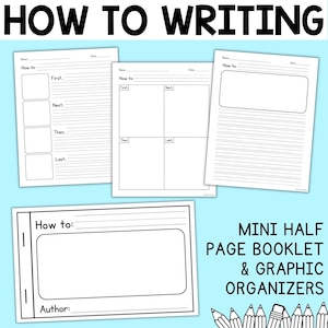 How To Writing Graphic Organizers How To Writing Mini Booklet How To Writing Worksheets How To Writing Prompt Writing Activity Printable
