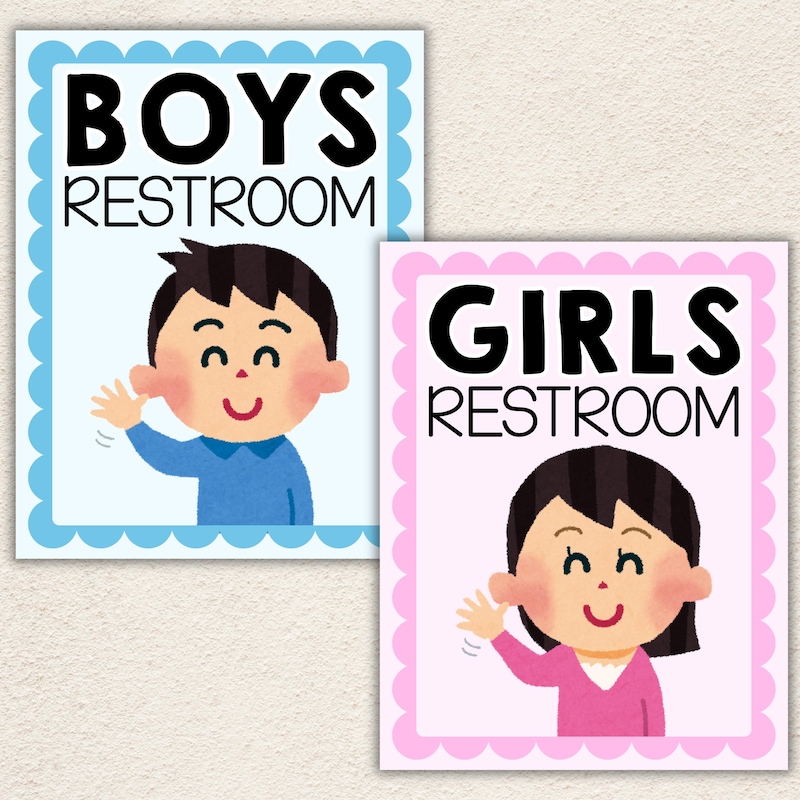 Girls Bathroom Signs - Etsy