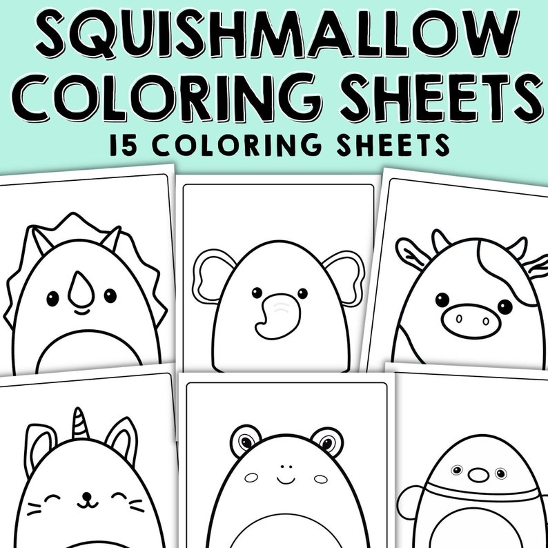 Squishmallow Art Coloring Pages Squishmallow Coloring Sheets ...