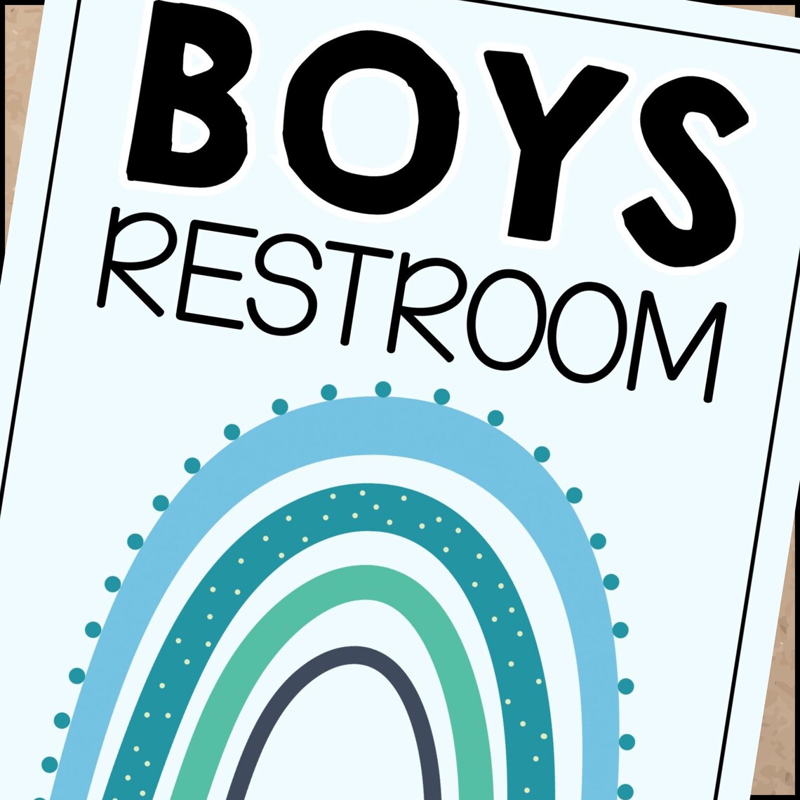 Boho Rainbow Restroom Signs, Classroom Bathroom Decor (PDF) - Etsy