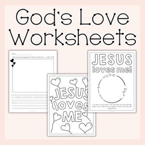 Gods Love Christian Activity God is Love Worksheets Jesus Loves Me Coloring Love Bible Study Kids Christian Coloring Page