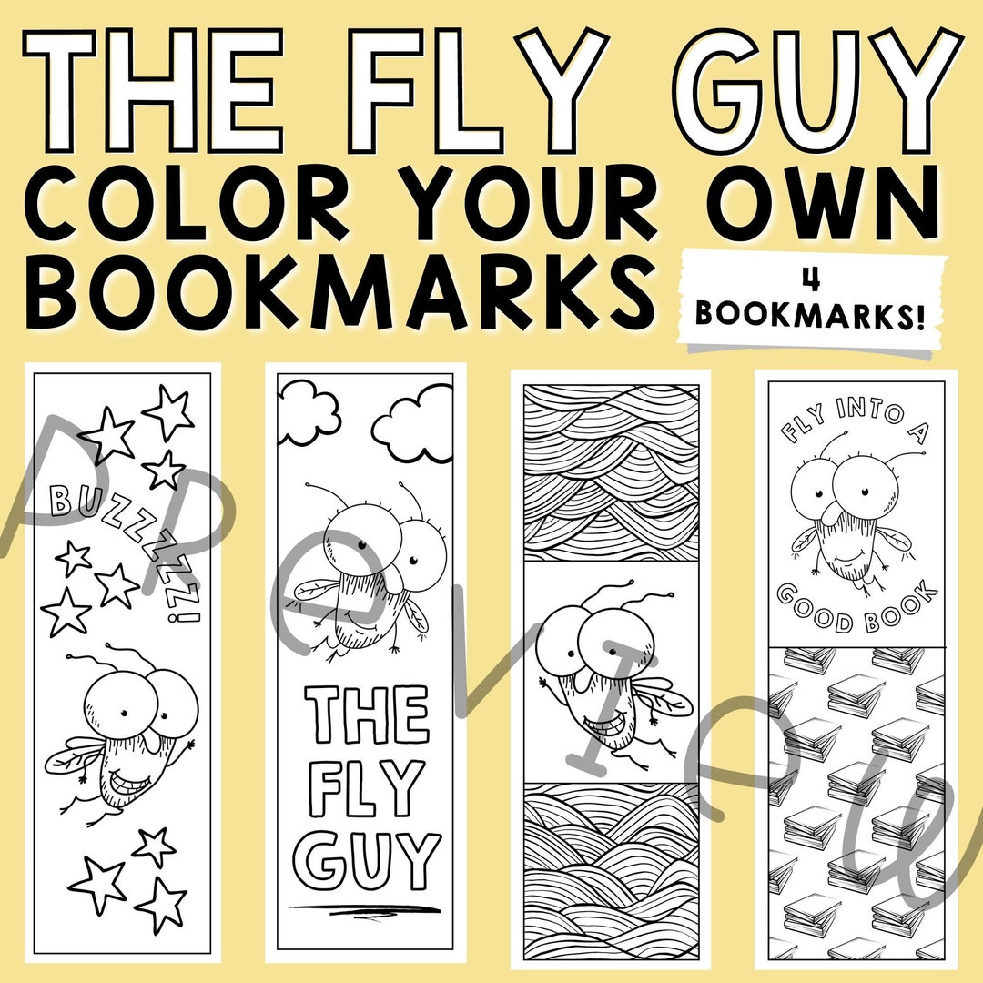 Fly Guy Printable Bookmarks Fly Guy Book Activity Fly Guy - Etsy