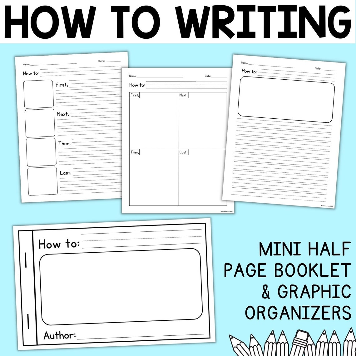 How to Writing Graphic Organizers How to Writing Mini Booklet How to