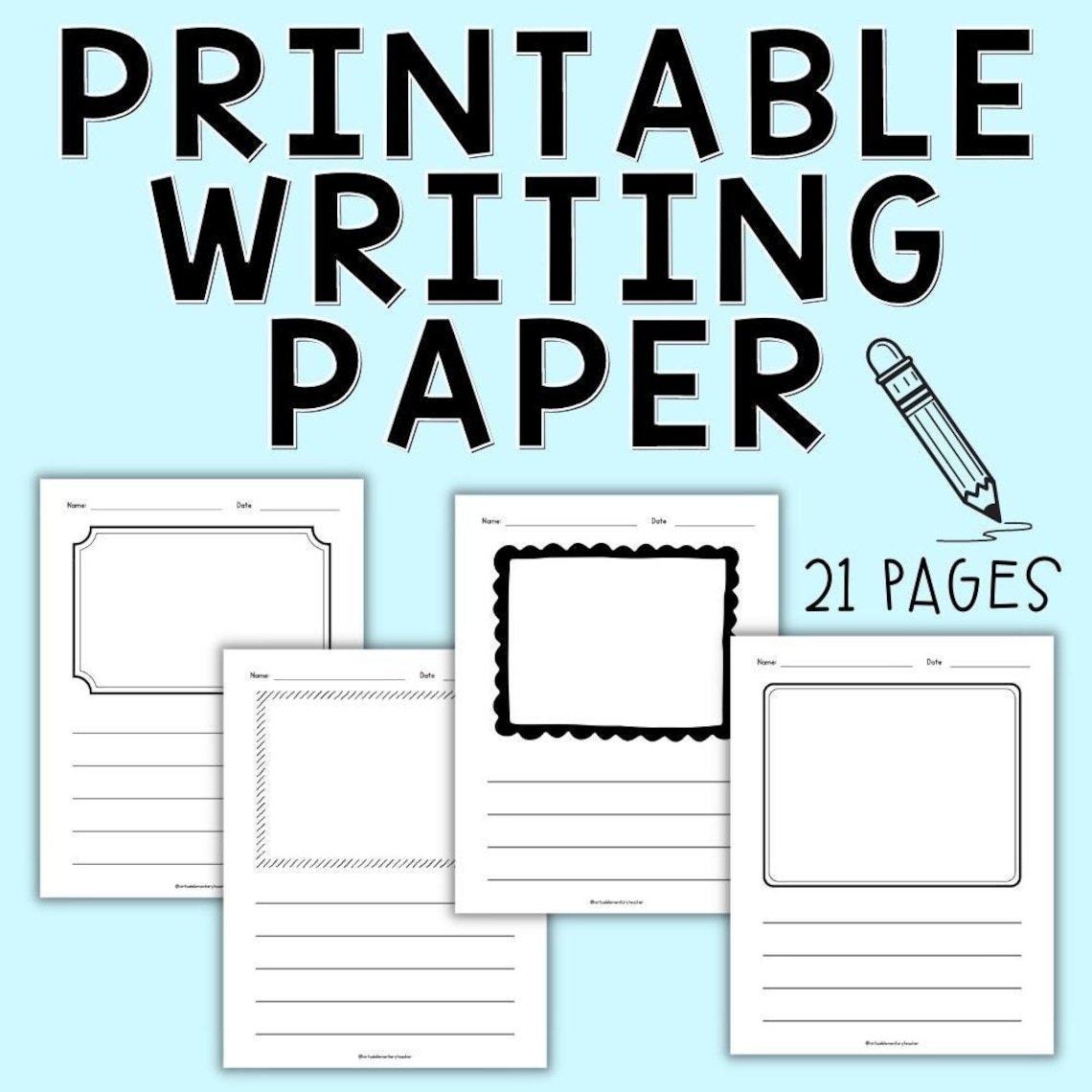 Writing Paper Printable Writing Paper Worksheets Kids Writing Paper ...