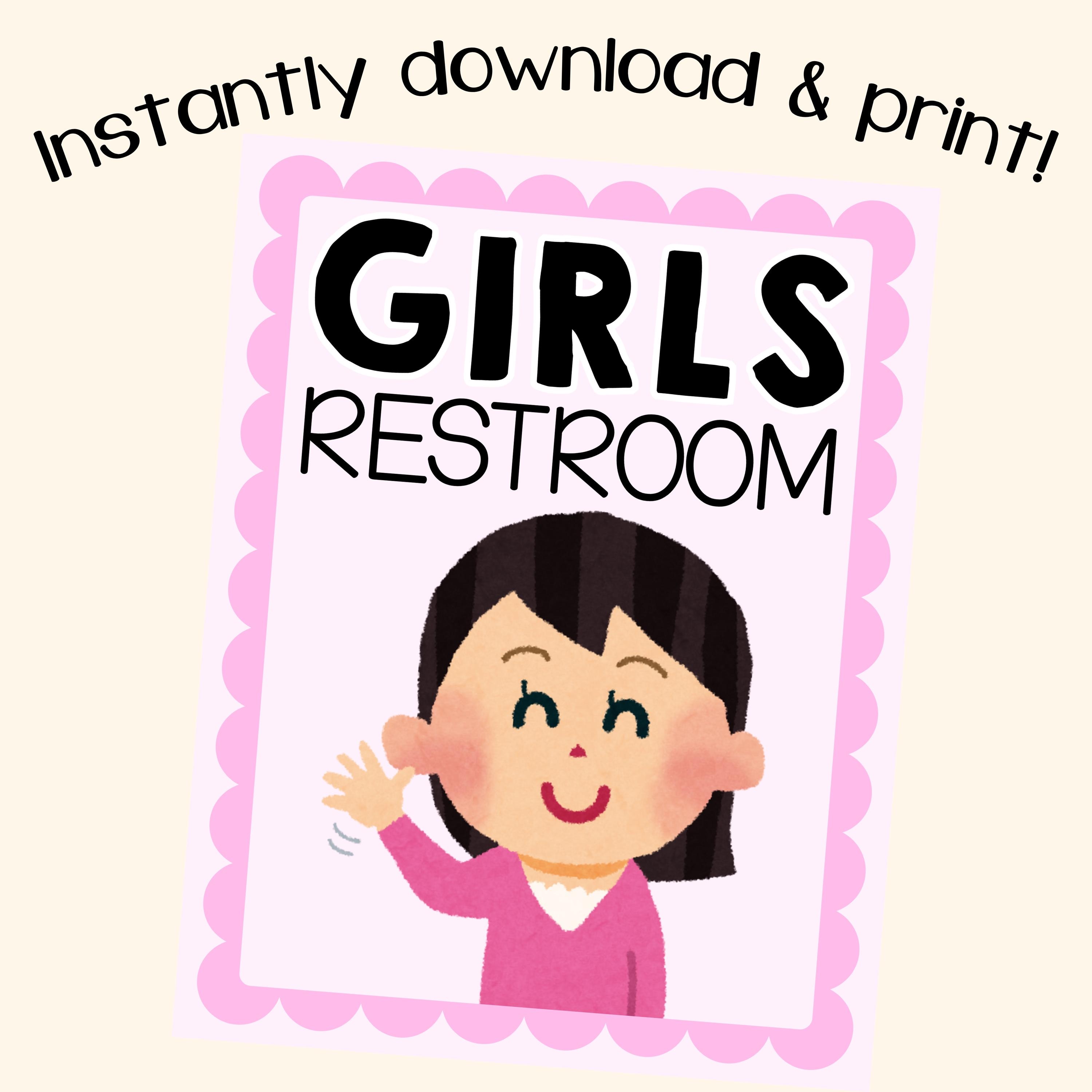 Boys and Girls Restroom Signs: Printable Classroom Decor (PDF Download) -  Etsy New Zealand, image size:3000x3000