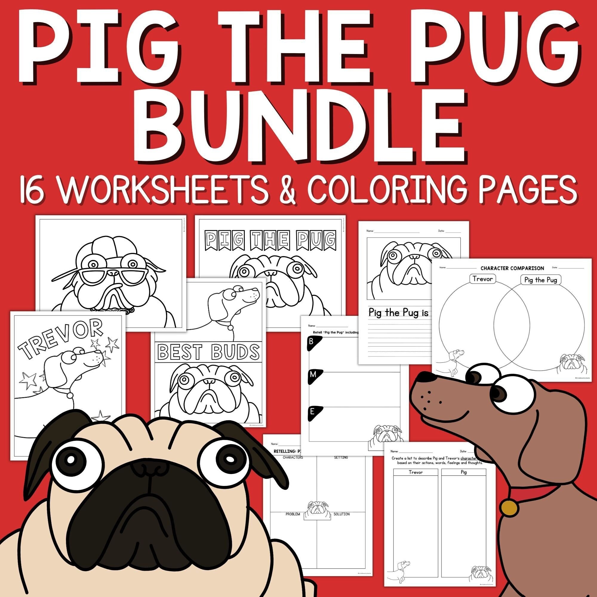 Pig The Pug Coloring Pages Reading Writing Worksheets Read Aloud pig-the-pug-coloring-pages-reading-writing-worksheets-read-aloud