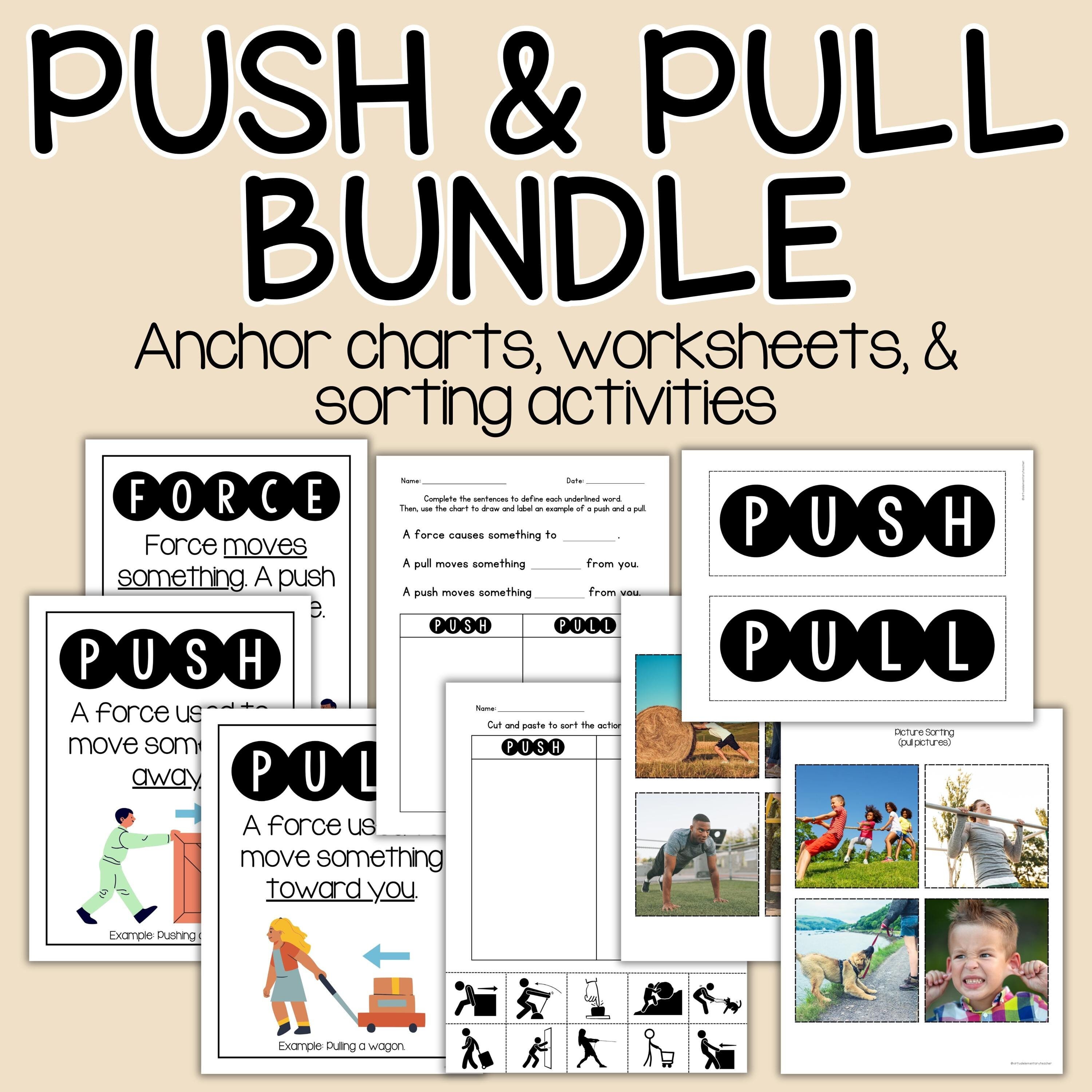 Push and Pull Science Worksheets | STEM Activities (digital Download ...