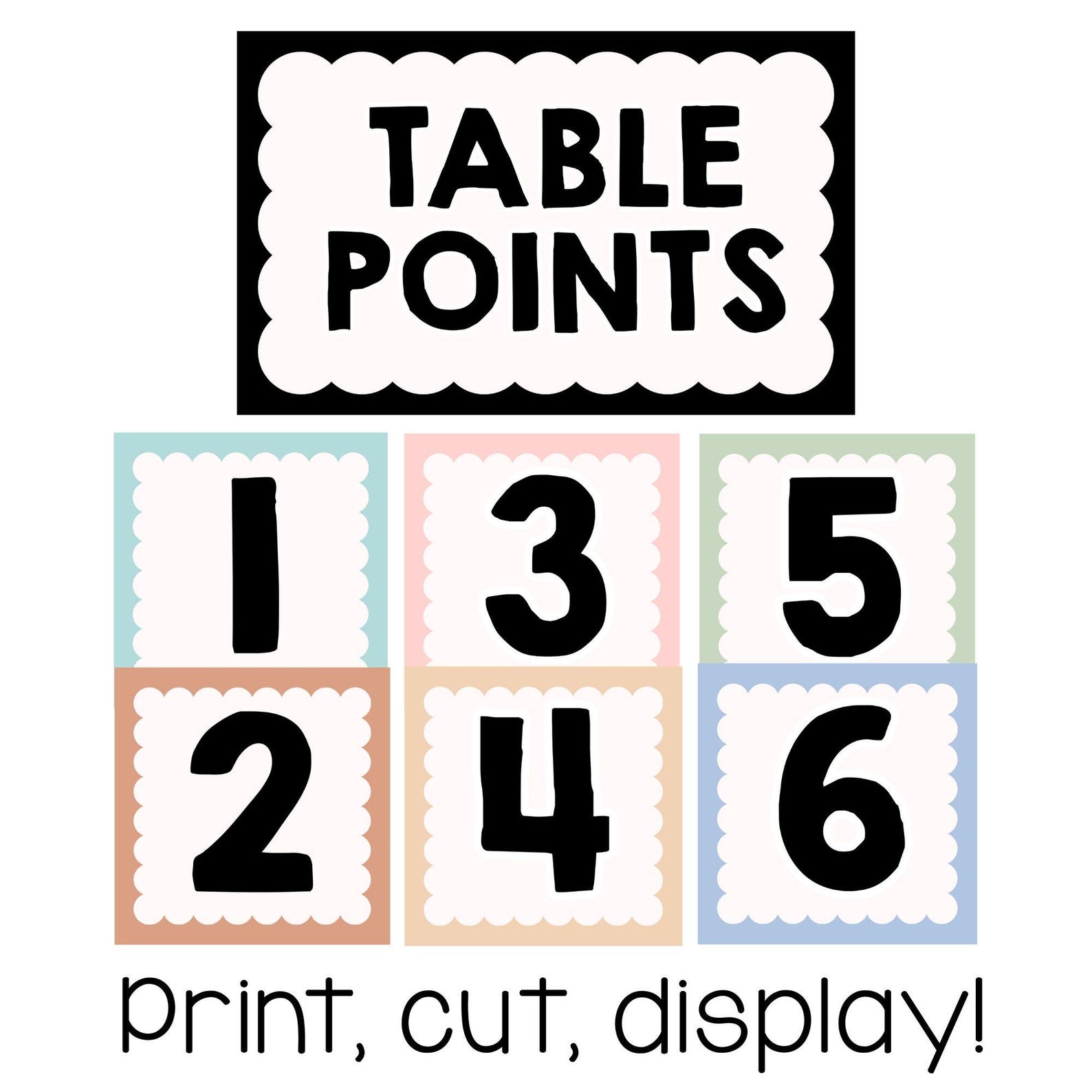 Table Points Display Printable | Classroom Reward System (PDF) - Etsy