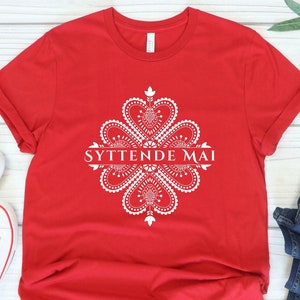 Syttende Mai, Norwegian Rosemaling Scandinavian T-Shirt, Norway Shirt, Norway Gift, May 17th, Au pair Gift, Au pair Shirt, Norway