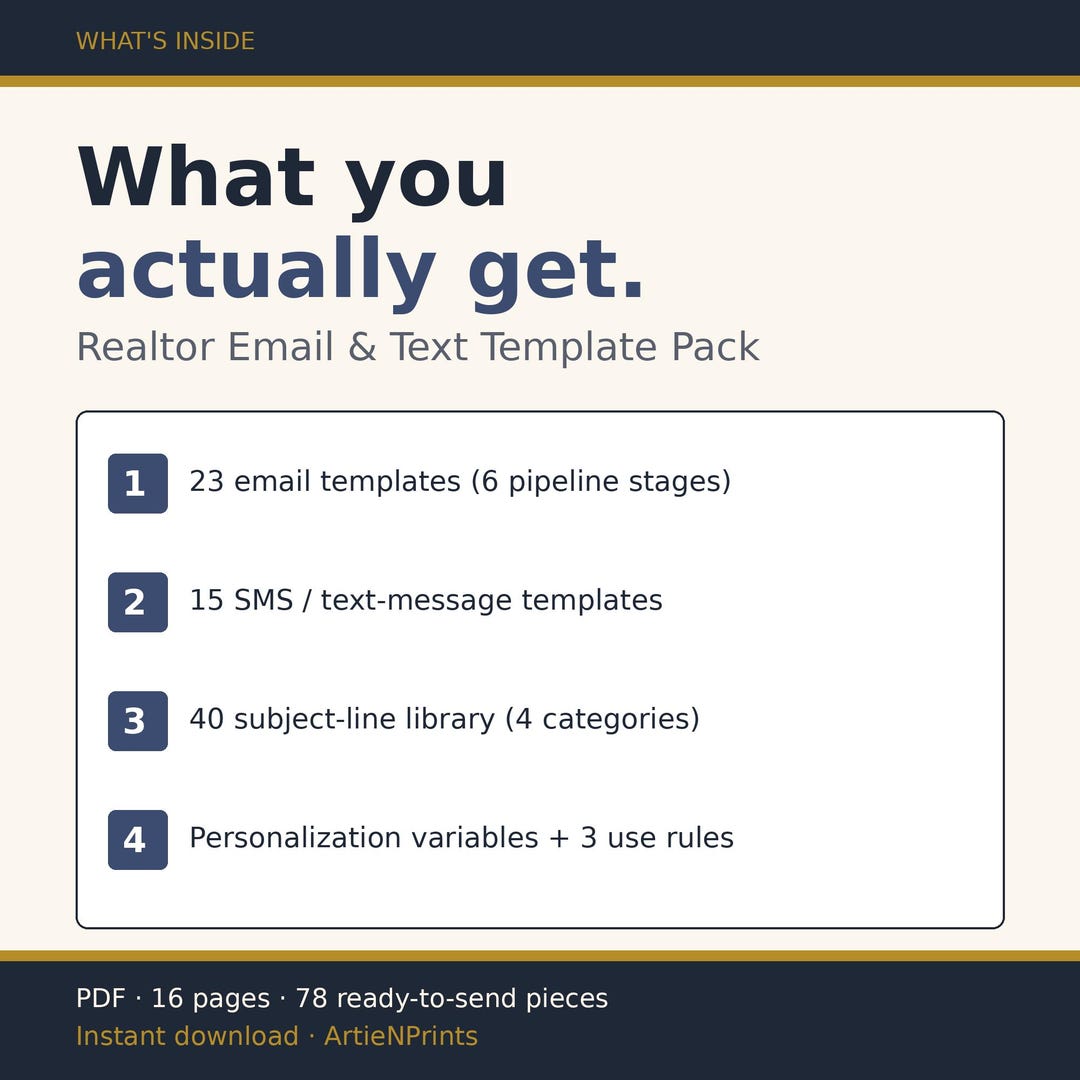 Realtor Email Text Templates | Real Estate Follow-up Scripts (PDF ...