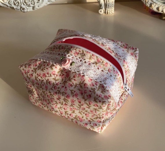 Mini Pink Ditsy Floral Makeup Bag Customisable Coquette Etsy UK