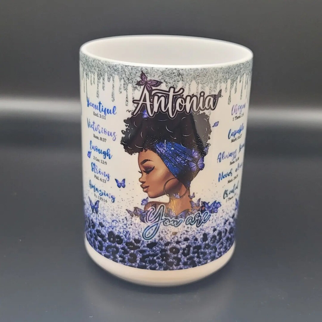 Personalized 15 Oz You Are Beautiful Mug, Custom Black Women Mug, Black ...