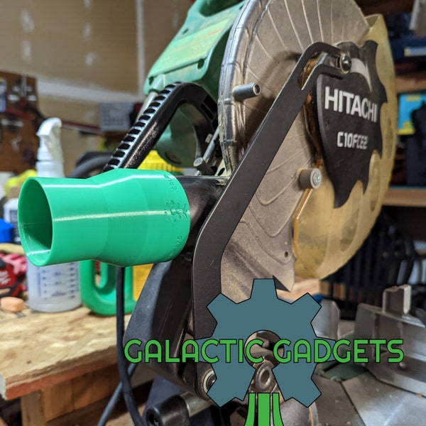 Vacuum Adapter for Hitachi-HPT-Metabo Miter Saws - Fits multiple saws - Mutiple sizes and colors available! - 100% USA Made - Free Shipping!