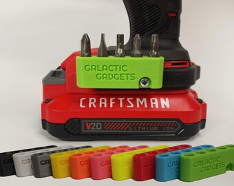 MAGNETIC Bit Holder - Craftsman V20 Drill or Driver - 5 Slot Drill Bit Organizer - 100% made in USA! - Free Shipping!