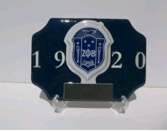 Zeta Phi Beta soild Royal Blue  Desk Trophy