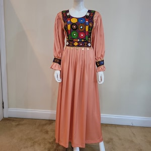 maxi European dress Arab dress Afghani maxi Asian clothe m size dress